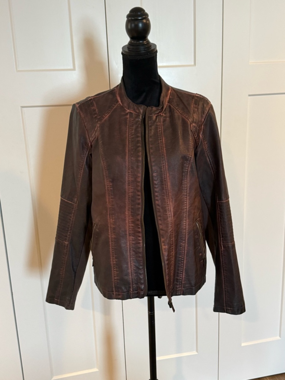 Maurices Dark Brown Jacket with Leather Trim